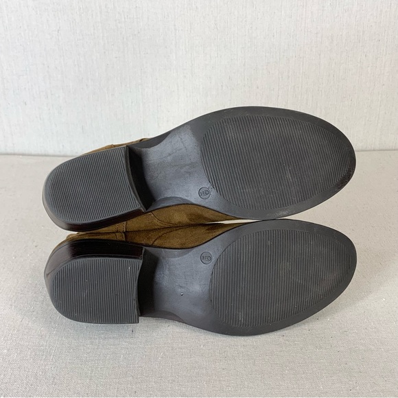 Xappeal Kai Faux Suede Neutral Rich Cognac Brown Lace-Up Ankle Booties - Size 9 - Picture 9 of 14